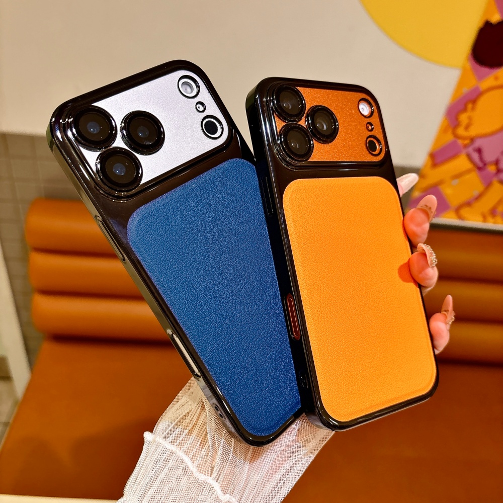 Luxury Plating Case - Luxury Solid Color PU Leather Matte