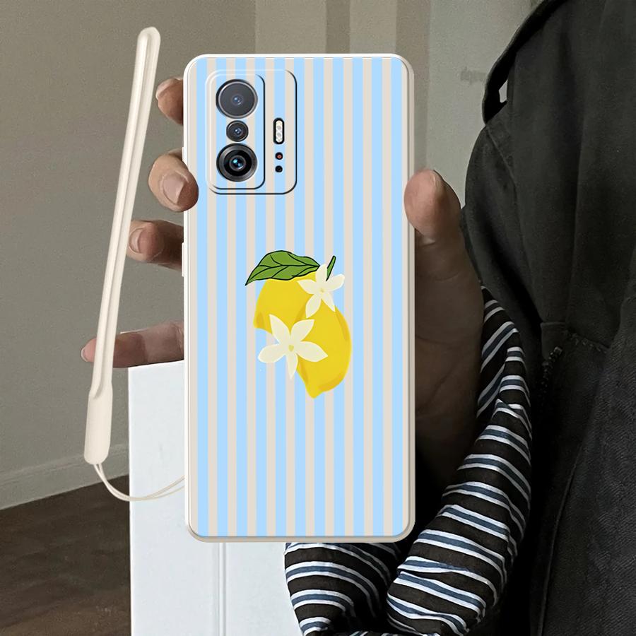 Phone Cases For Iphone 11 - Lemon Cool Stripe Pattern Case for