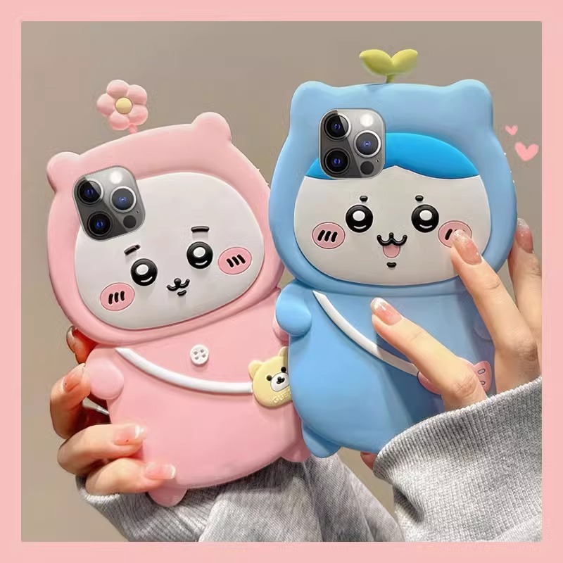 Phone Cases Japanese - 3D Chiikawa Flower Silicone Phone Case
