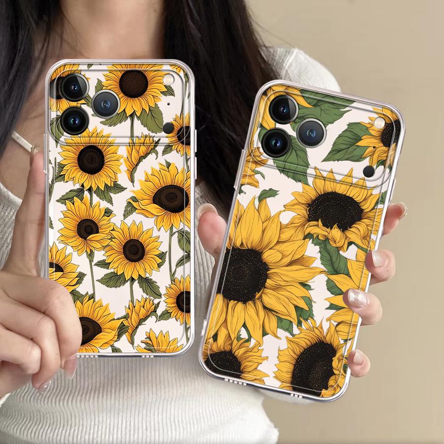 Phone Cases Cute - Cute Sunflower Pattern Case for Apple