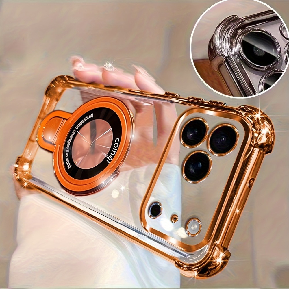 Luxury Plating Case - Luxury Clear Plating Phone Case for