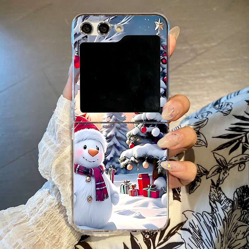 Phone Cases Z Flip 6 - Christmas Snowman Elk Phone Case For