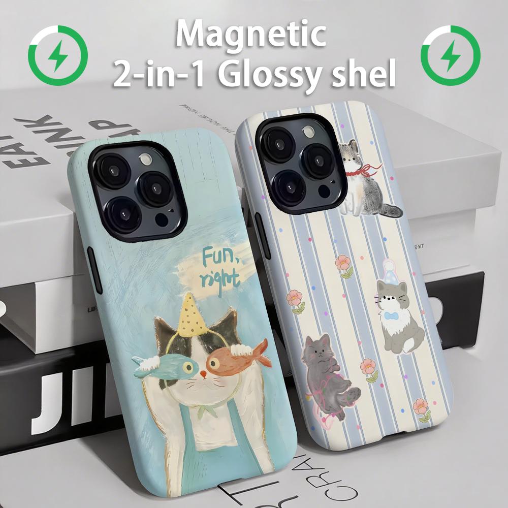 Phone Cases Cute - Cute cats and dogs Phone Case