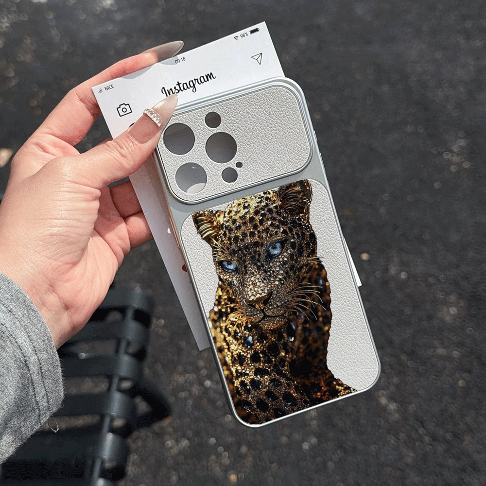 Phone Cases Leather - Chic Statement Leopard Head Phone Case