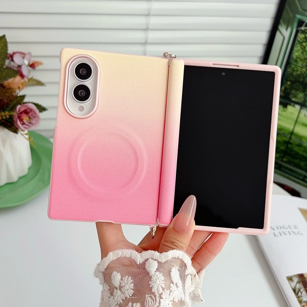 Gradient Color Case - Magnetic for MagSafe PU Leather Case