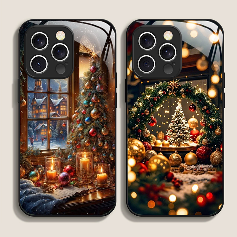 Phone Cases For Iphone 17 - Christmas Tree Gift Snowy Town Scenery