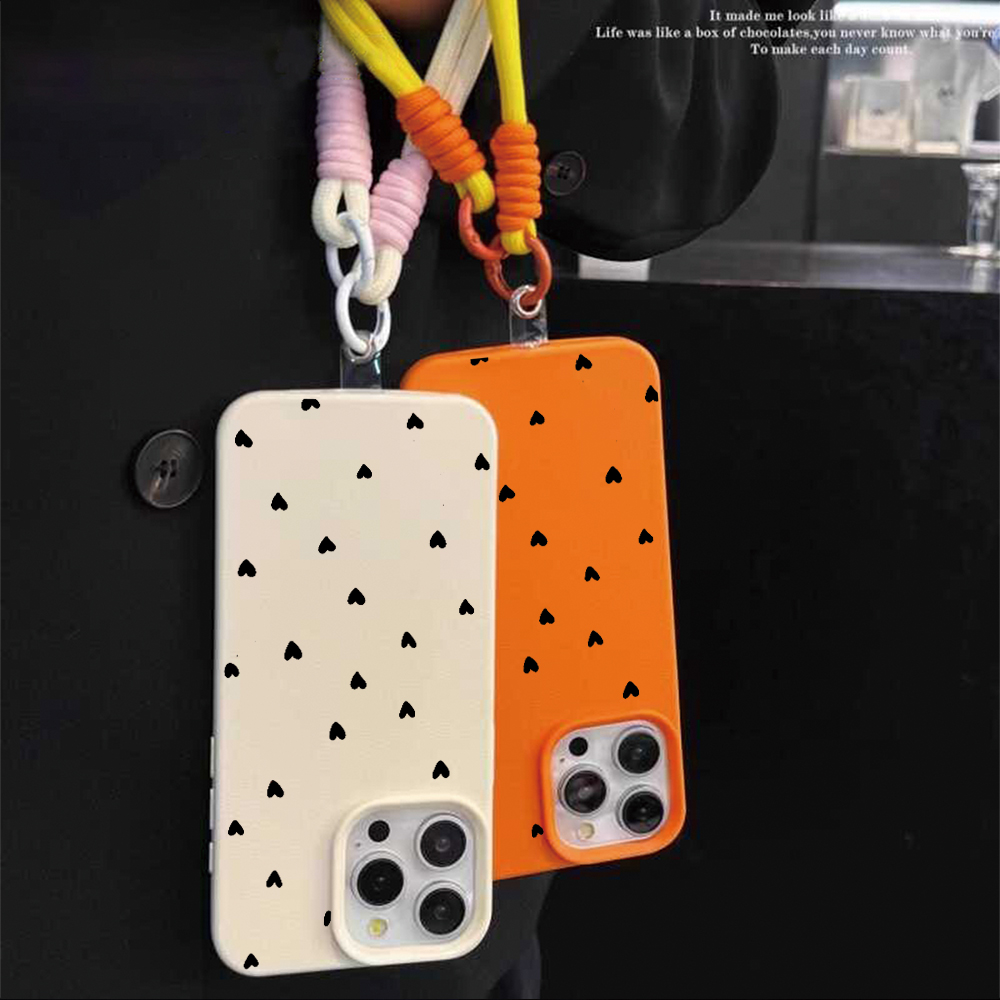 Black Heart Strap Rope Phone C - огляд і ціна Phone Cases Leather