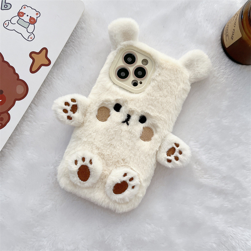 Korean 3D Cartoon Bear Fluffy  - огляд і ціна Phone Cases For Iphone 17