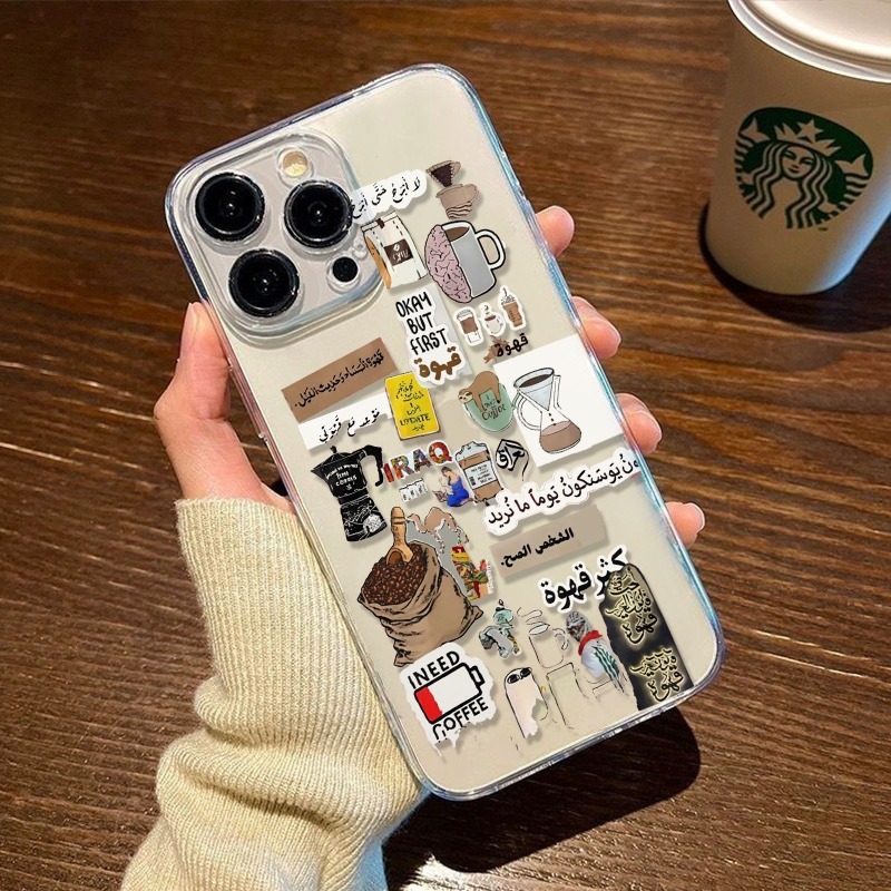 I Love Coffee Pattern Phone Ca - огляд і ціна Phone Cases Clear