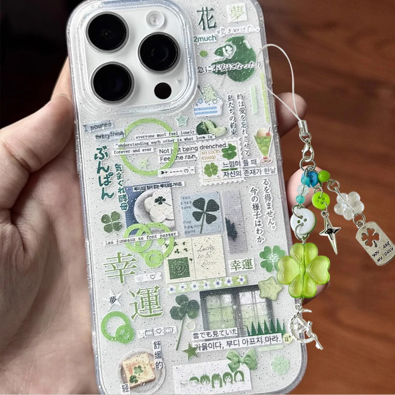 Japanese Green Clover Sparklin - огляд і ціна Phone Cases Japanese