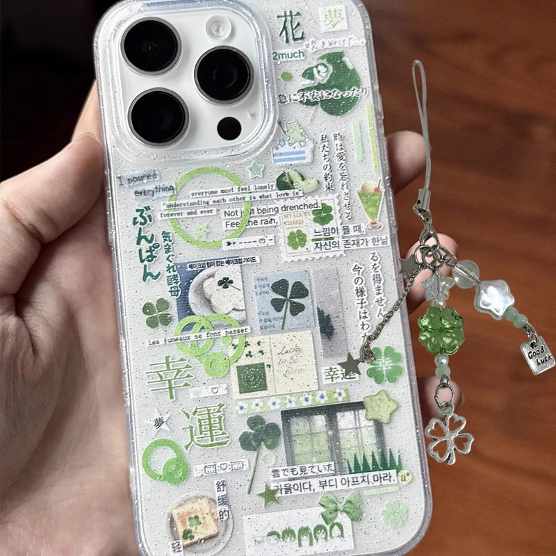 Japanese Green Clover Sparklin - огляд і ціна Phone Cases Japanese