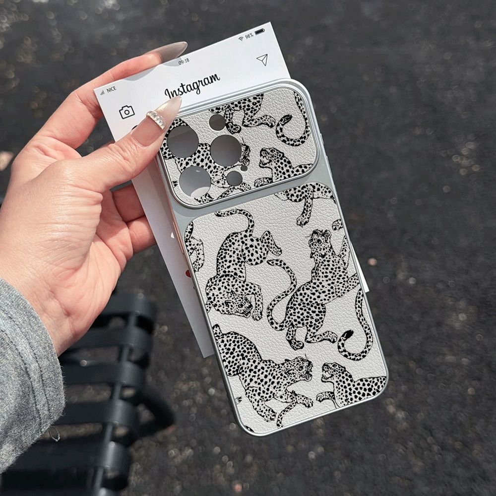 Retro Illustrated Leopard Phon - огляд і ціна Phone Cases Leather