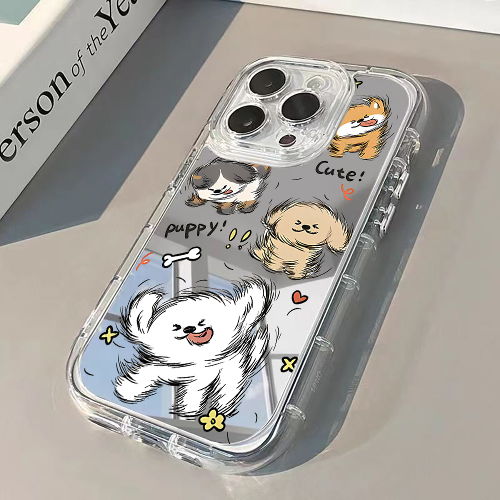 Cute Running Dog Mirror Phone  - огляд і ціна Phone Cases Xr Cute