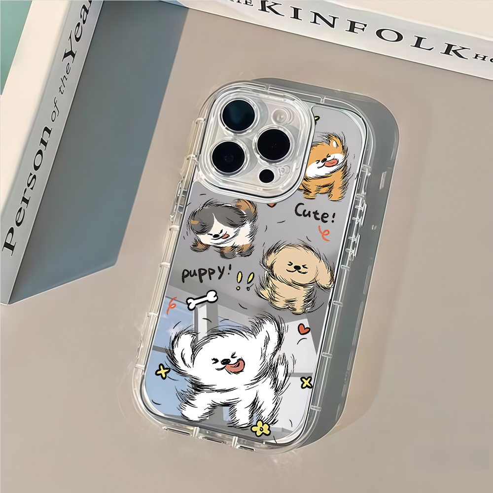 Cute Running Dog Mirror Phone  - огляд і ціна Phone Cases Xr Cute
