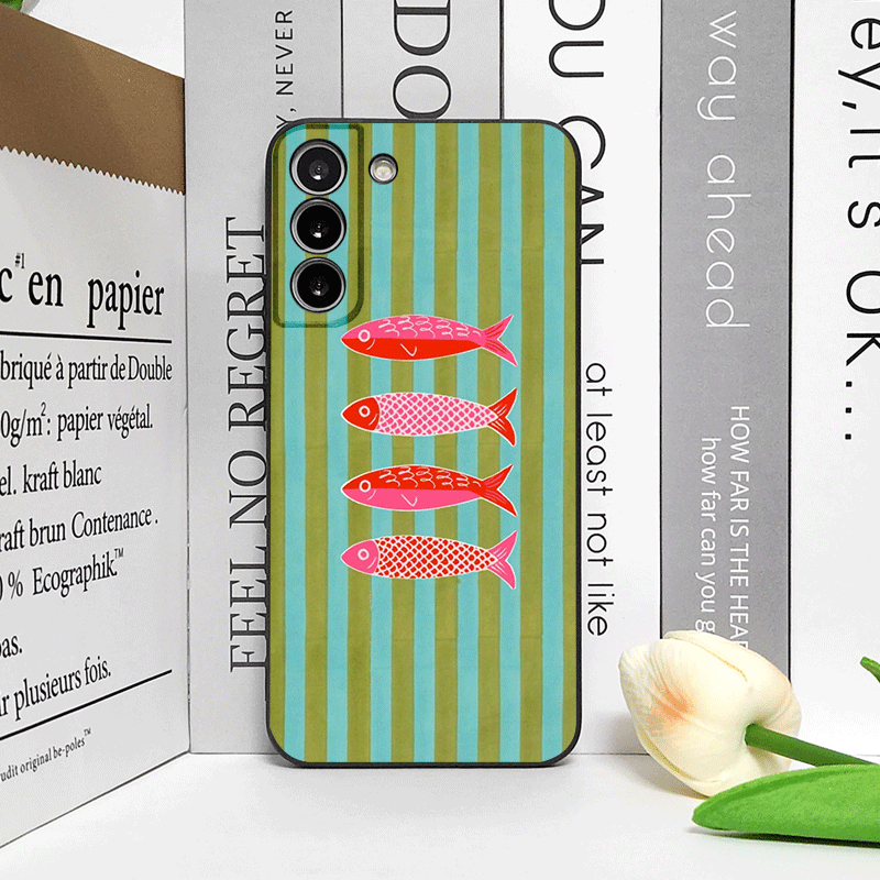 Cute Striped Pattern Sardines  - огляд і ціна Phone Cases Cute