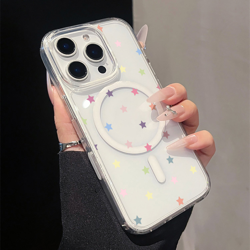 Grey Star Print magnetic Clear - огляд і ціна Phone Cases Clear