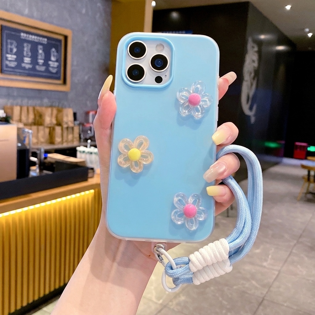 Blue 2 In 1 With 3D Diy Flower - огляд і ціна Phone Cases Diy