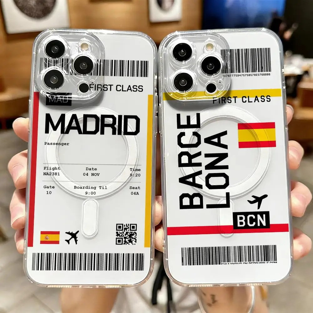 Travel Plane Ticket Spain Phon - огляд і ціна Phone Cases Clear