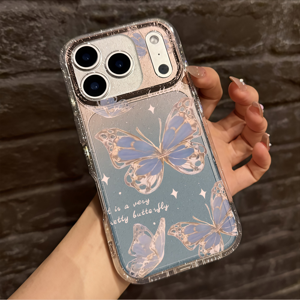 Luxury Blue Butterfly Clear Gl - огляд і ціна Phone Cases For Iphone 17