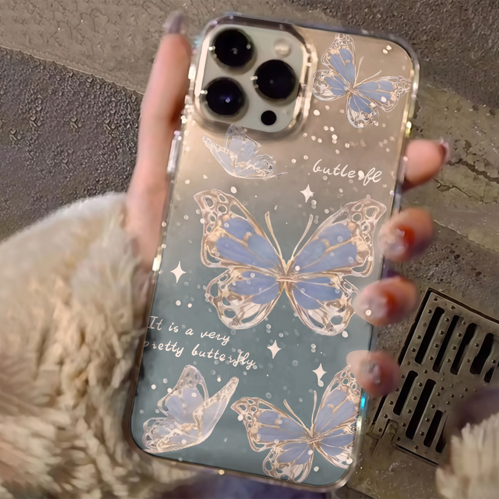 Luxury Blue Butterfly Clear Gl - огляд і ціна Phone Cases For Iphone 17