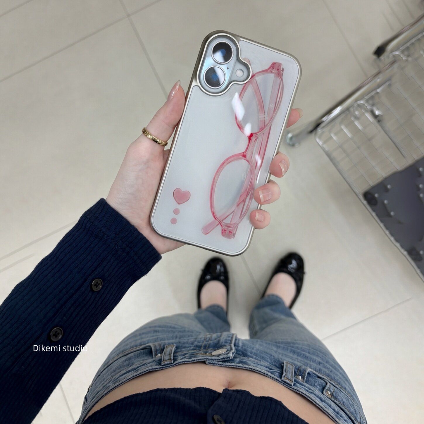 Korean ins Girl Heart Pink Gla - огляд і ціна Phone Cases Xr Cute