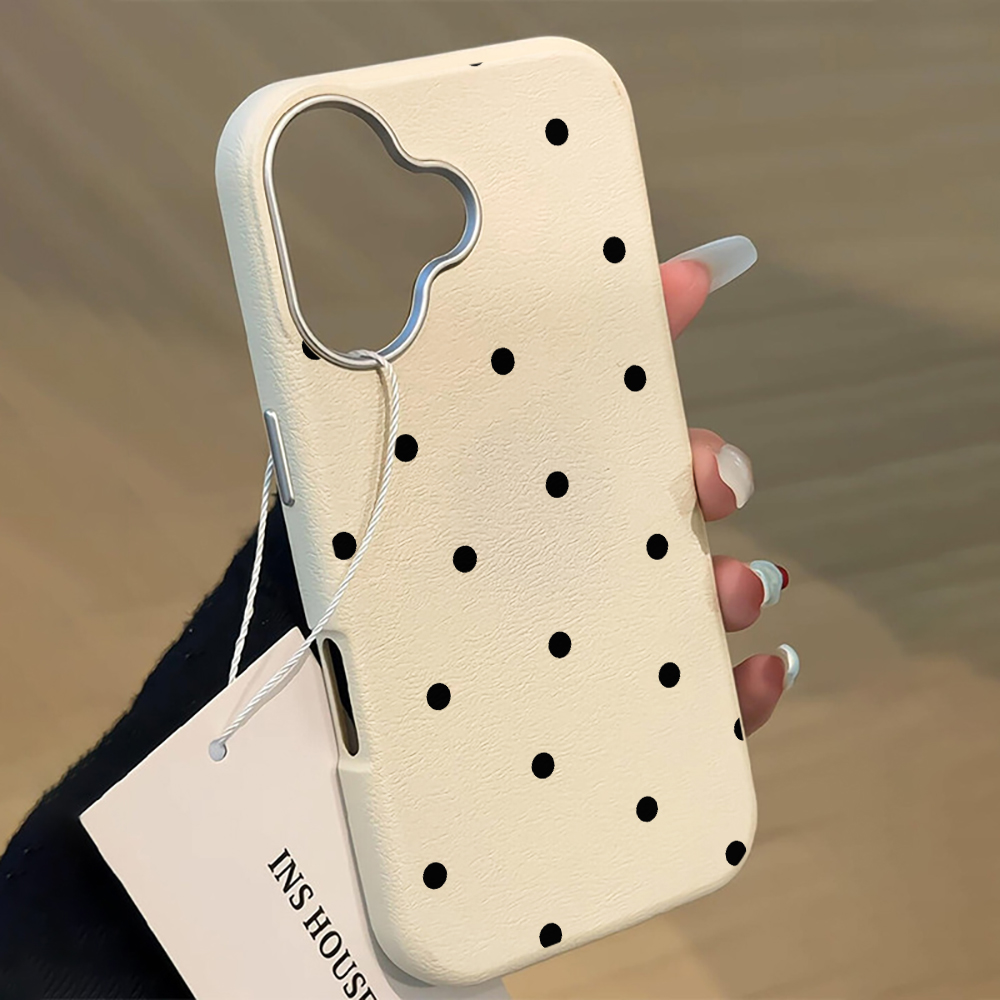 Minimalist Black Polka Dot Pho - огляд і ціна Phone Cases Leather